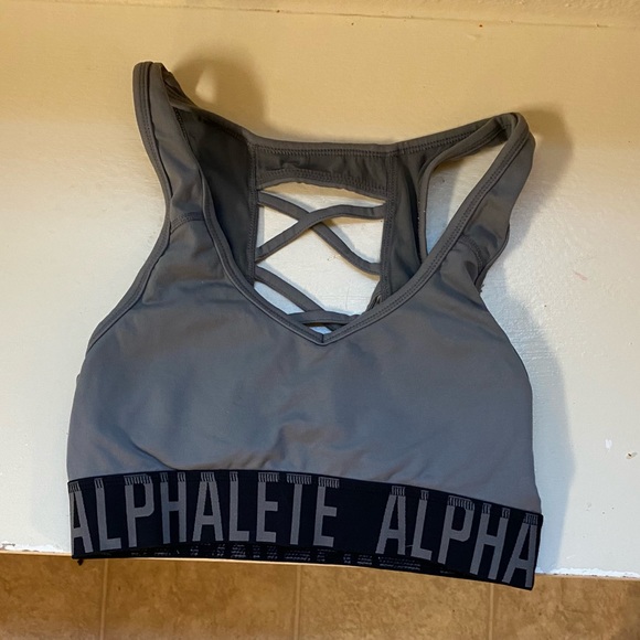 Alphalete Other - Alphalete gray sports bra Croat back strappy
